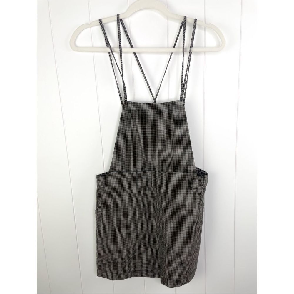 Willow Jane Dark Academia Vintage Plaid Overall‎ Strappy Skirt S